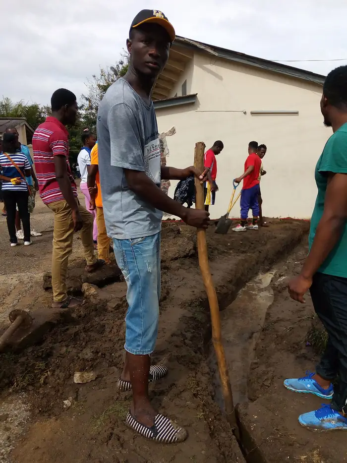 Community clean-up in Winneba, Ghana
