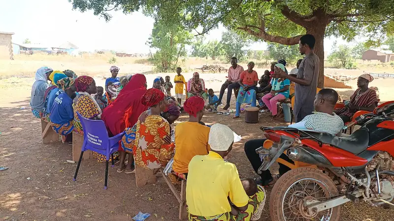 Community development meeting in northern Ghana